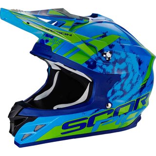 Scorpion VX-15 Air KT Motocross Helm Green Blue