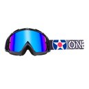 ONeal B-10 Goggle WARHAWK black/gray - radium blue