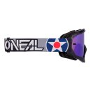 ONeal B-10 Goggle WARHAWK black/gray - radium blue