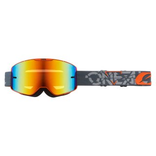 ONeal B-20 Goggle STRAIN V.22 gray/orange - radium red